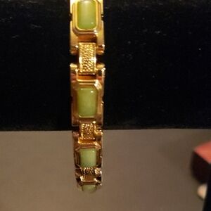 Gold and Green Bracelet